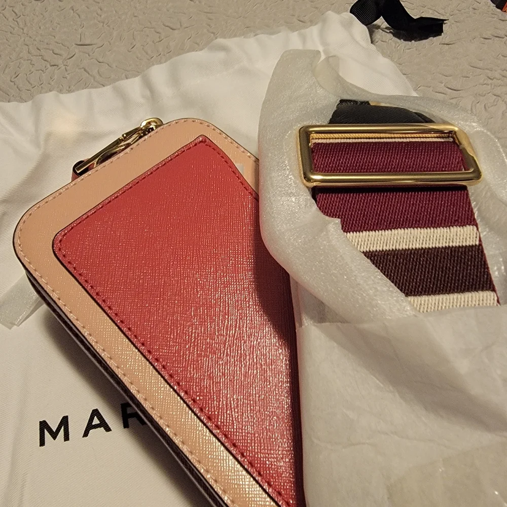 NWT Marc Jacobs Rose Multi Snapshot Bag Purse - Picture 5 of 5